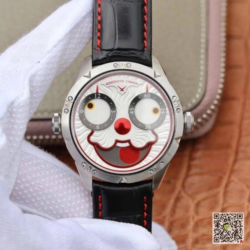 Konstantin Chaykin Joker V2 Version 1:1 Best Edition Replica Watch White Joker Dial Red Inner Bezel Swiss NH35A 24J