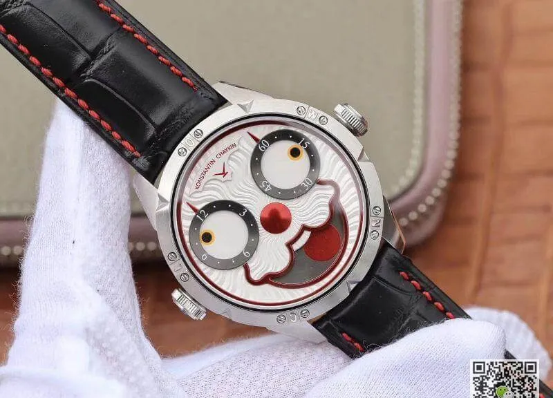 Konstantin Chaykin Joker V2 Version 1:1 Best Edition Replica Watch White Joker Dial Red Inner Bezel Swiss NH35A 24J