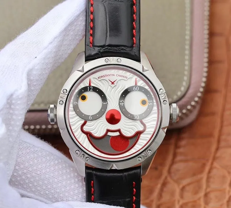 Konstantin Chaykin Joker V2 Version 1:1 Best Edition Replica Watch White Joker Dial Red Inner Bezel Swiss NH35A 24J