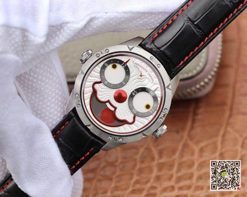 Konstantin Chaykin Joker V2 Version 1:1 Best Edition Replica Watch White Joker Dial Red Inner Bezel Swiss NH35A 24J