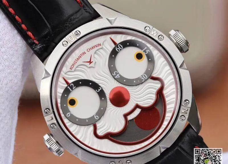 Konstantin Chaykin Joker V2 Version 1:1 Best Edition Replica Watch White Joker Dial Red Inner Bezel Swiss NH35A 24J