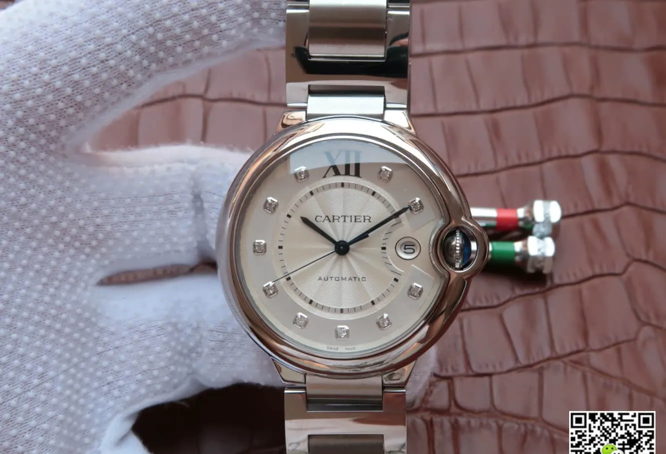 Ballon Bleu De Cartier WE902075 JF Factory 1:1 Best Edition Replica Watch Diamond Dial