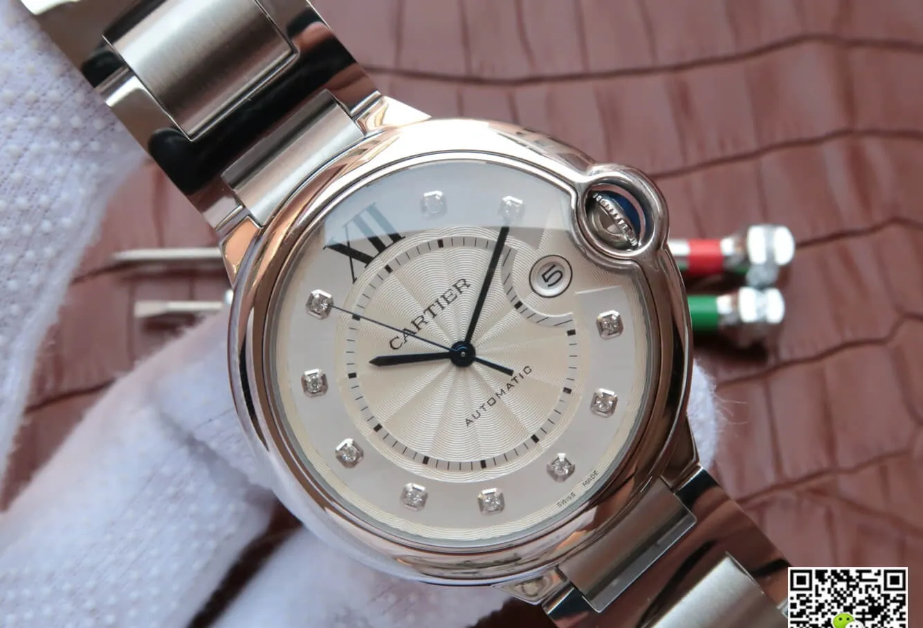 Ballon Bleu De Cartier WE902075 JF Factory 1:1 Best Edition Replica Watch Diamond Dial