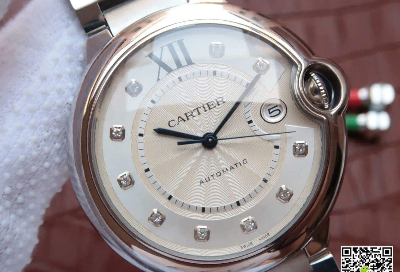 Ballon Bleu De Cartier WE902075 JF Factory 1:1 Best Edition Replica Watch Diamond Dial