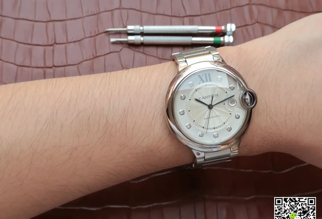 Ballon Bleu De Cartier WE902075 JF Factory 1:1 Best Edition Replica Watch Diamond Dial