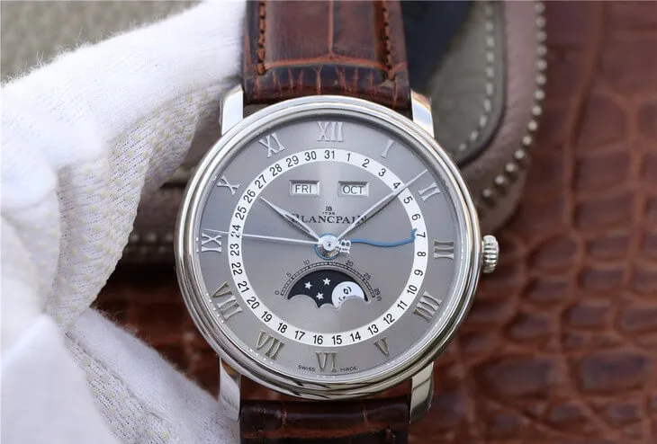 Blancpain Villeret 6654-1113-55B OM Factory 1:1 Best Edition Replica Watch V2 Brown Strap