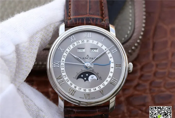 Blancpain Villeret 6654-1113-55B OM Factory 1:1 Best Edition Replica Watch V2 Brown Strap