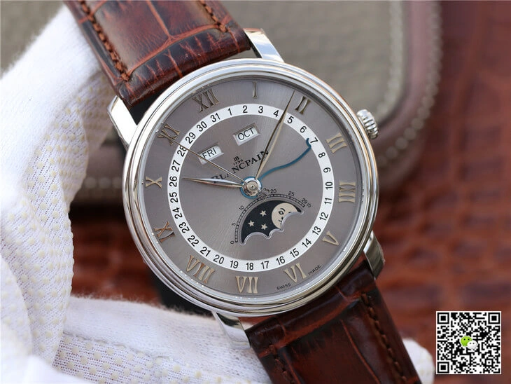 Blancpain Villeret 6654-1113-55B OM Factory 1:1 Best Edition Replica Watch V2 Brown Strap