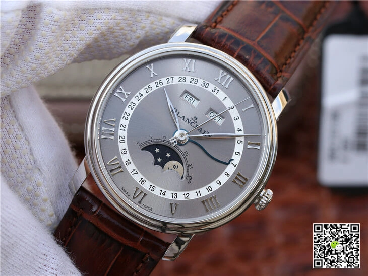 Blancpain Villeret 6654-1113-55B OM Factory 1:1 Best Edition Replica Watch V2 Brown Strap