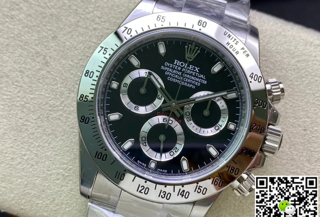 Rolex Cosmograph Daytona 116520 Clean Factory 1:1 Best Edition Replica Watch Stainless Steel Black Dial