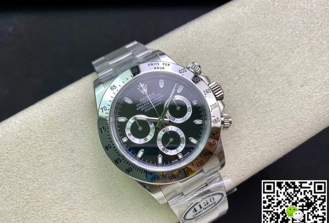Rolex Cosmograph Daytona 116520 Clean Factory 1:1 Best Edition Replica Watch Stainless Steel Black Dial