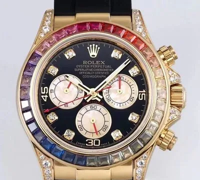 Rolex Daytona 116598RBOW BL Factory 1:1 Best Edition Replica Watch Yellow Gold Swiss ETA4130