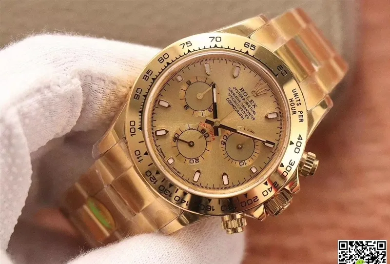 Rolex Daytona Cosmograph M116508-0003 Noob Factory 1:1 Best Edition Replica Watch Gold Strap