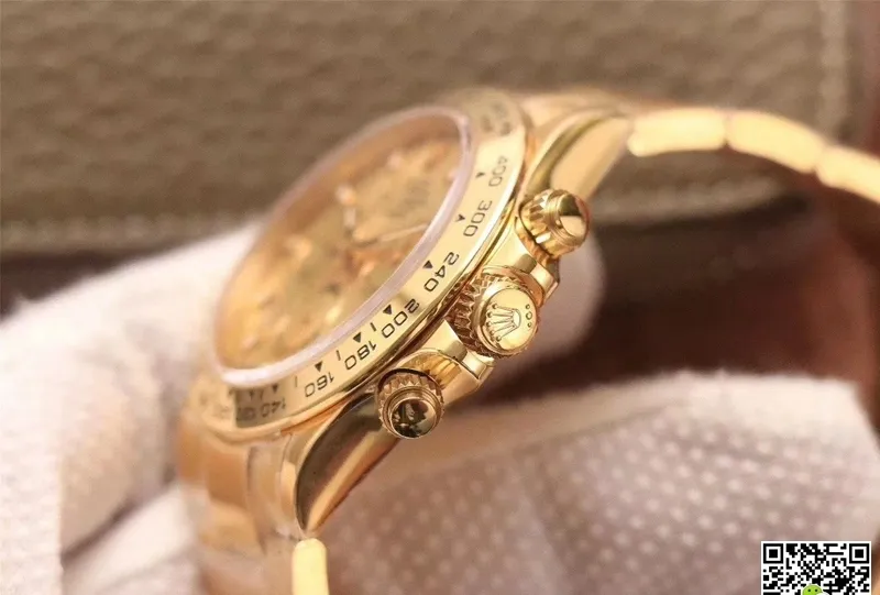 Rolex Daytona Cosmograph M116508-0003 Noob Factory 1:1 Best Edition Replica Watch Gold Strap