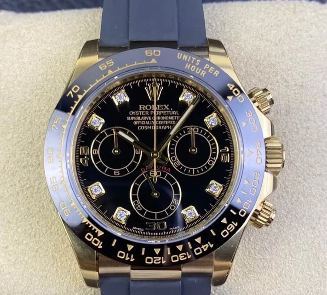 Rolex Cosmograph Daytona M116518ln-0046 Clean Factory 1:1 Best Edition Replica Watch Black Diamond Dial