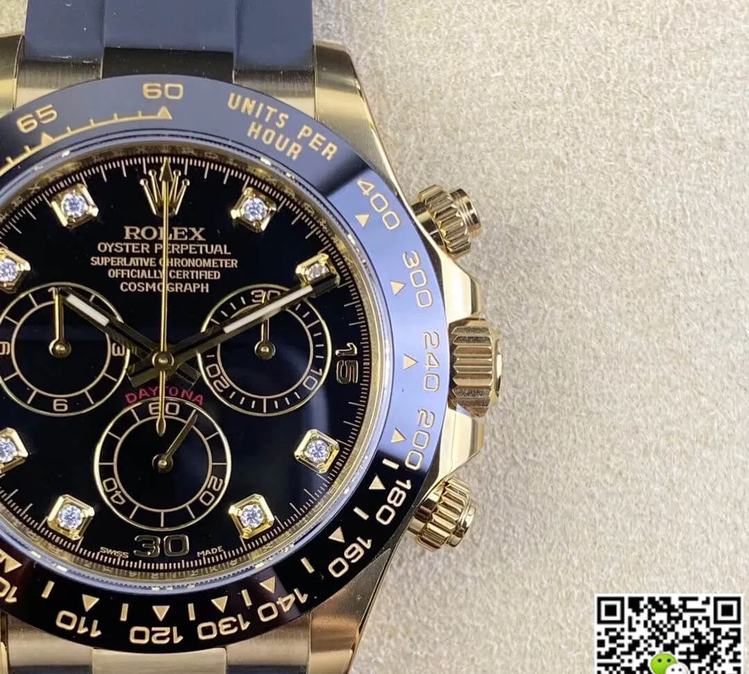 Rolex Cosmograph Daytona M116518ln-0046 Clean Factory 1:1 Best Edition Replica Watch Black Diamond Dial