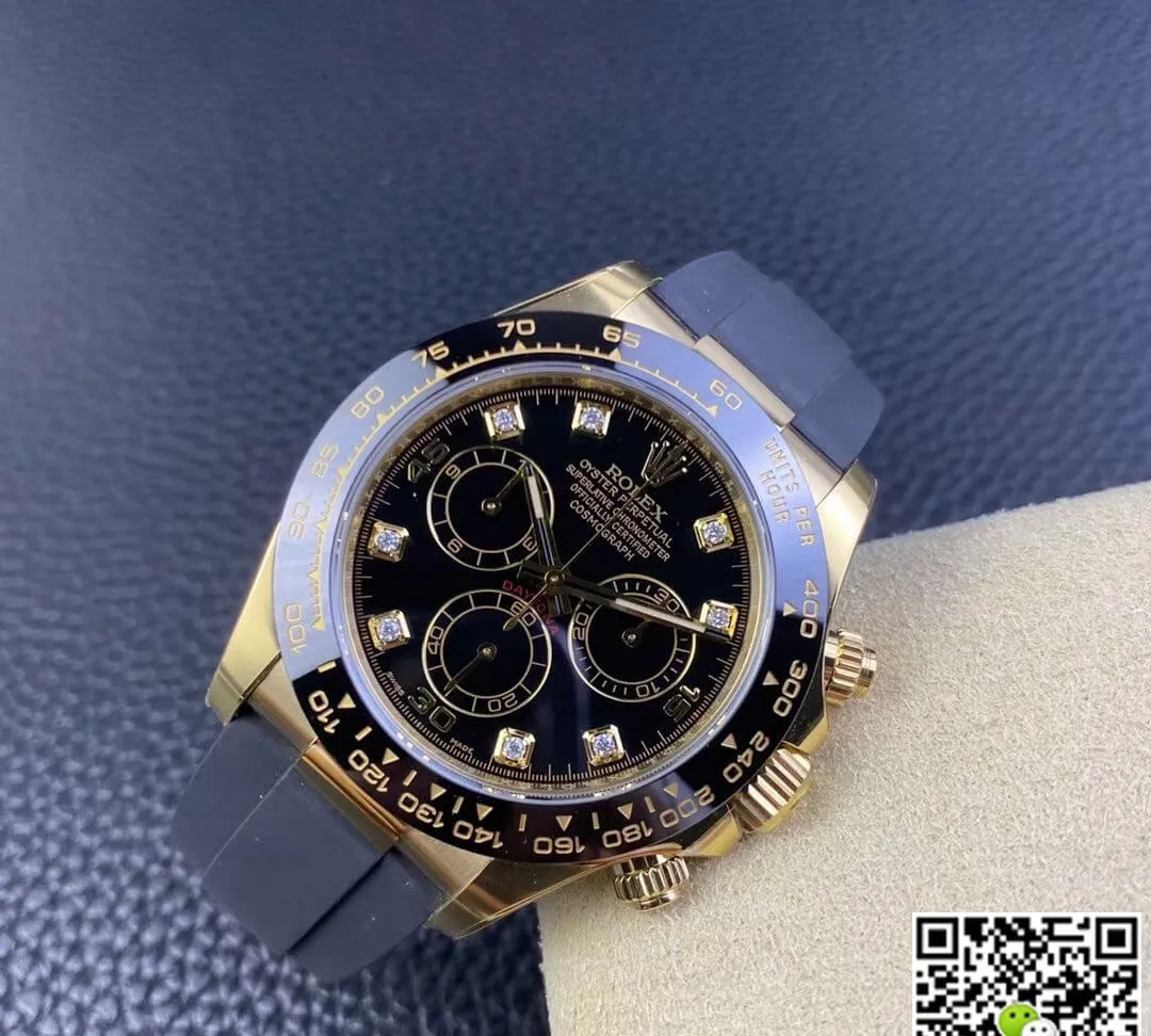 Rolex Cosmograph Daytona M116518ln-0046 Clean Factory 1:1 Best Edition Replica Watch Black Diamond Dial