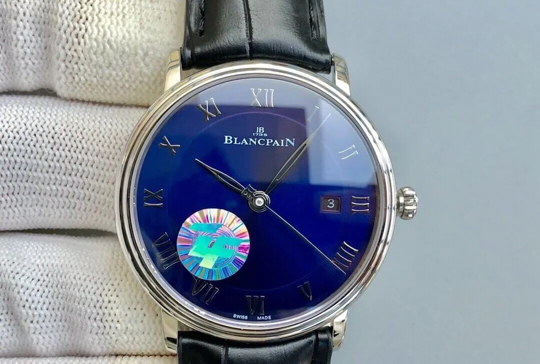 Blancpain Villeret 6551-1127-55B ZF Factory 1:1 Best Edition Replica Watch Blue Dial
