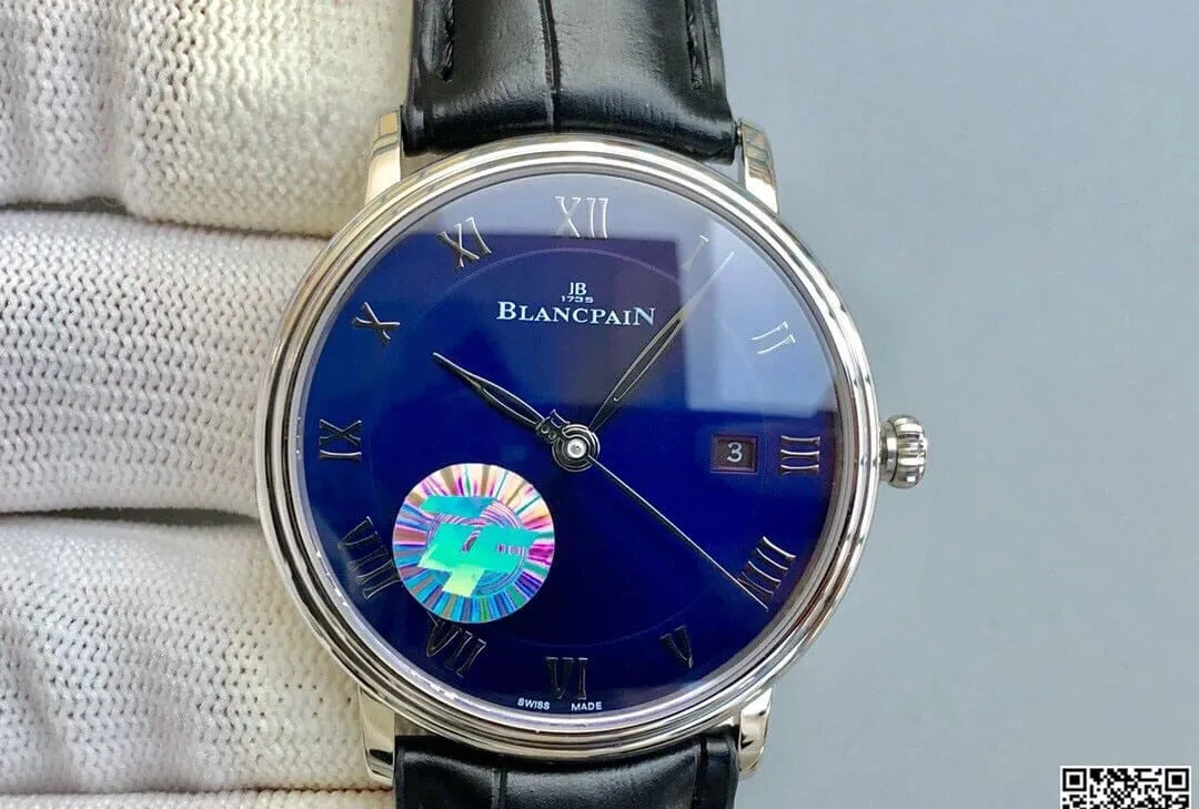 Blancpain Villeret 6551-1127-55B ZF Factory 1:1 Best Edition Replica Watch Blue Dial