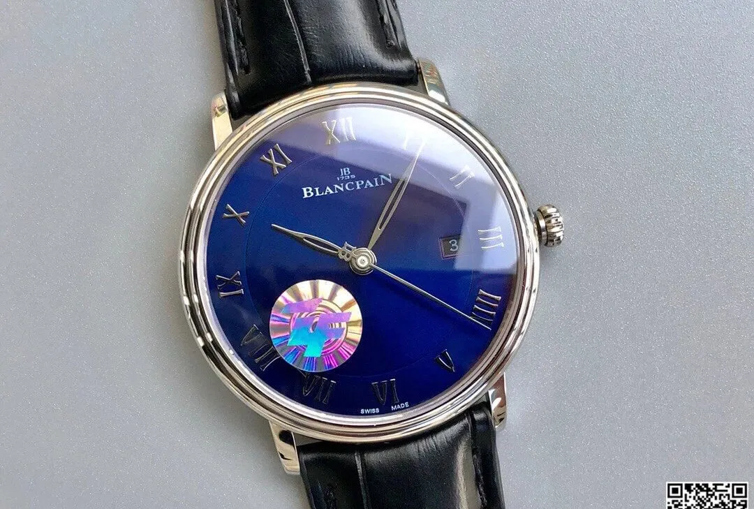 Blancpain Villeret 6551-1127-55B ZF Factory 1:1 Best Edition Replica Watch Blue Dial