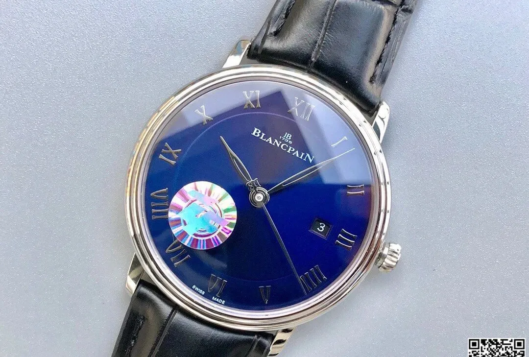 Blancpain Villeret 6551-1127-55B ZF Factory 1:1 Best Edition Replica Watch Blue Dial