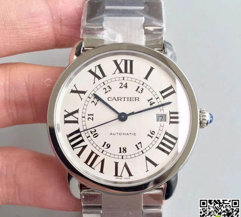Ronde Solo De Cartier W670101 ZF Factory 1:1 Best Edition Swiss ETA9015 Steel Strap