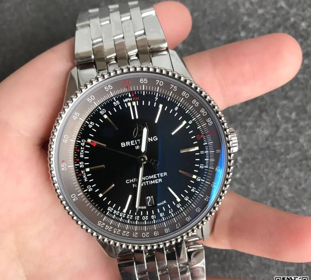 Breitling Navitimer 1 A17326241B1A1 V7 Factory 1:1 Best Edition Replica Watch Black Dial