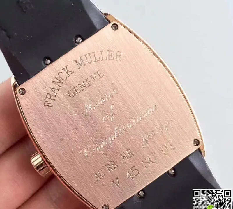 Franck Muller Vanguard V45 SC DT Rose Gold Diamond 1:1 Best Edition Replica Watch Swiss ETA2824-2