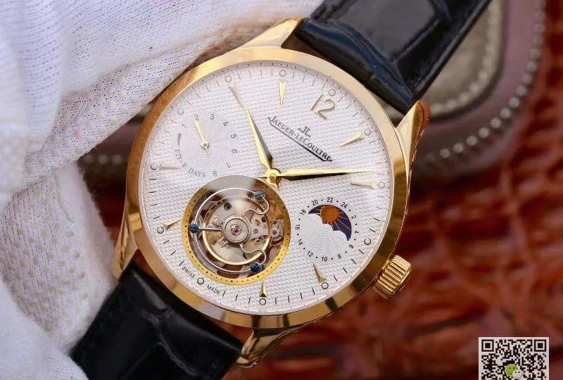 Jaeger-LeCoultre Master Grande Tourbillon Mechanical Watches 1:1 Best Edition Replica Watch Swiss Tourbillon 18K gold White Dial