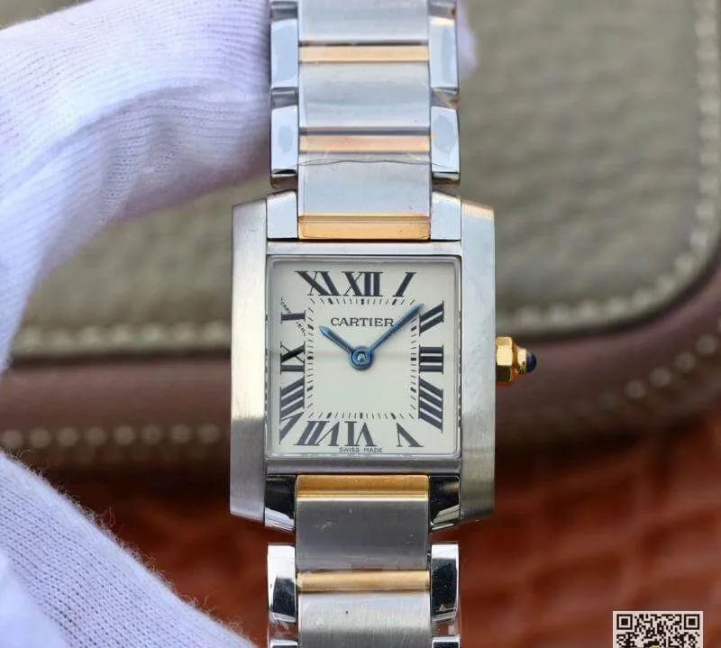 Cartier Tank Francaise Ladies Two Tone W51007Q4 1:1 Best Edition Replica Watch Swiss Quartz
