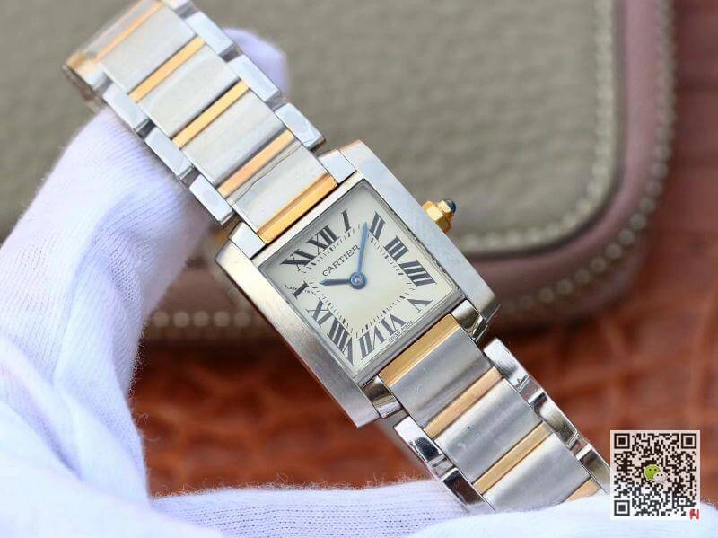 Cartier Tank Francaise Ladies Two Tone W51007Q4 1:1 Best Edition Replica Watch Swiss Quartz