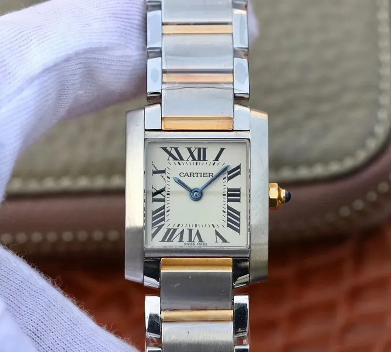 Cartier Tank Francaise Ladies Two Tone W51007Q4 1:1 Best Edition Replica Watch Swiss Quartz