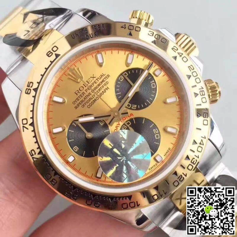 Rolex Daytona Cosmograph 116503 JF Factory 1:1 Best Edition Replica Watch Swiss ETA7750 Yellow Gold