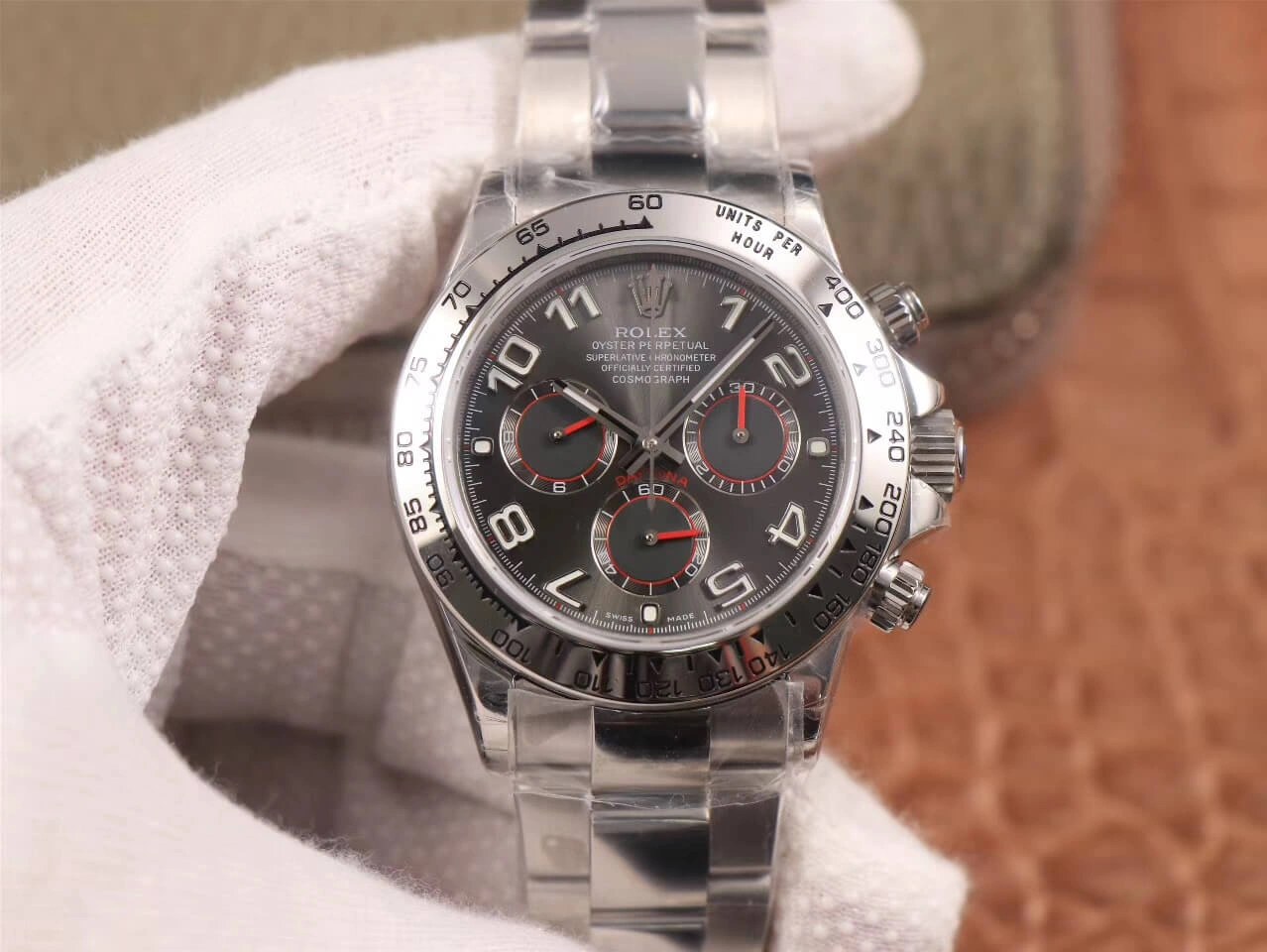 Rolex Daytona Cosmograph 116509 JH Factory 1:1 Best Edition Replica Watch Gray Stainless Steel Dial