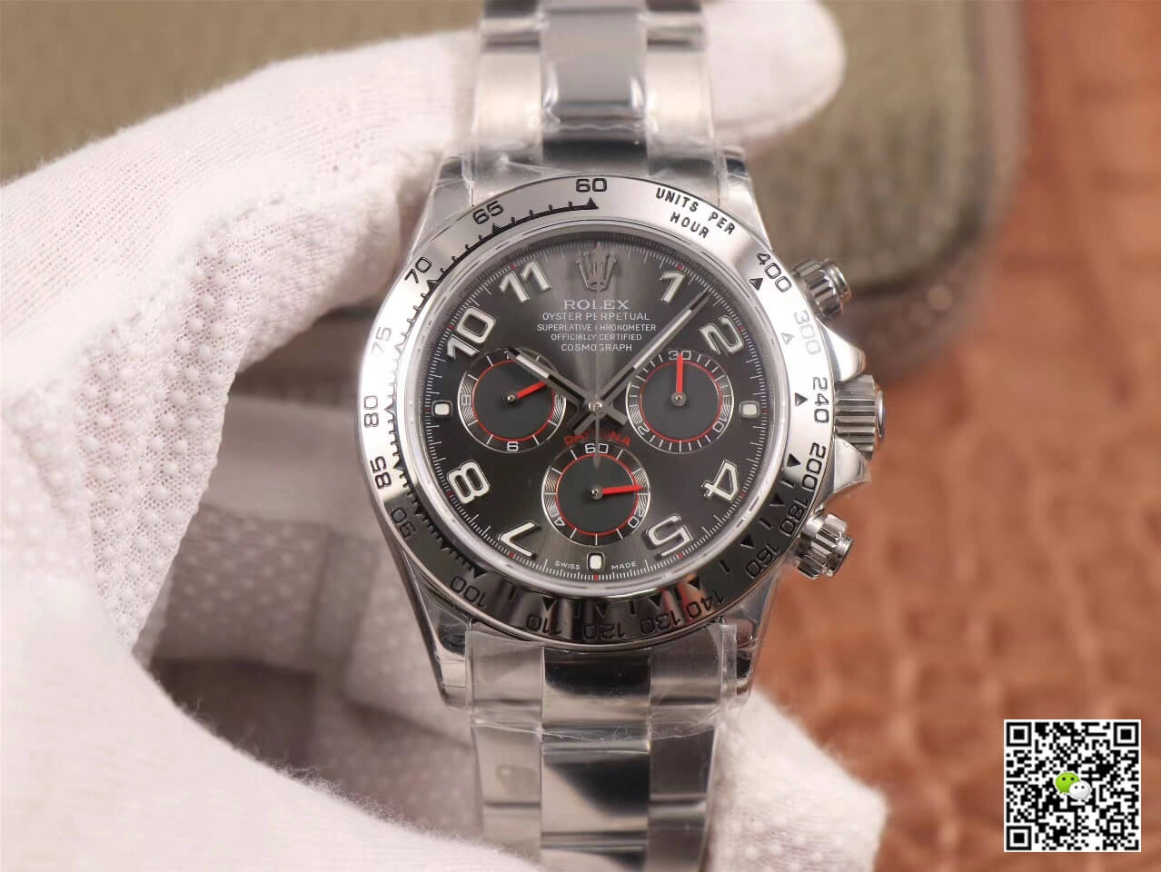 Rolex Daytona Cosmograph 116509 JH Factory 1:1 Best Edition Replica Watch Gray Stainless Steel Dial