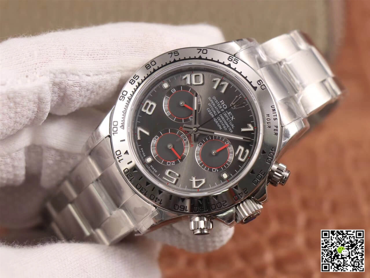 Rolex Daytona Cosmograph 116509 JH Factory 1:1 Best Edition Replica Watch Gray Stainless Steel Dial