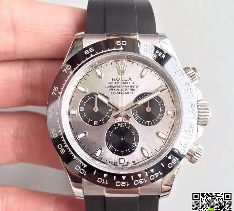 Rolex Daytona Cosmograph 116519LN AR Factory 1:1 Best Edition Replica Watch Swiss ETA4130 Gray Dial