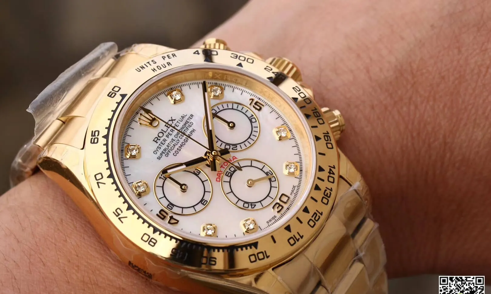Rolex Daytona Cosmograph 116528-78598 JH Factory 1:1 Best Edition Replica Watch White Diamonds Dial