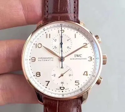 IWC Portuguese Chronograph IW371445 ZF Factory 1:1 Best Edition Replica Watch Swiss ETA7750 Rose Gold