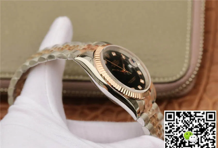 Rolex Datejust 116231 GM Factory 1:1 Best Edition Replica Watch Diamond Black Dial
