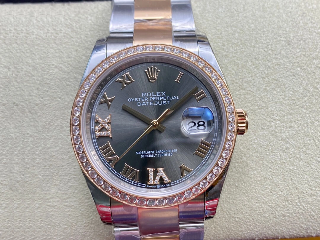 Rolex Datejust M126281RBR-0012 EW Factory 1:1 Best Edition Replica Watch Grey Dial