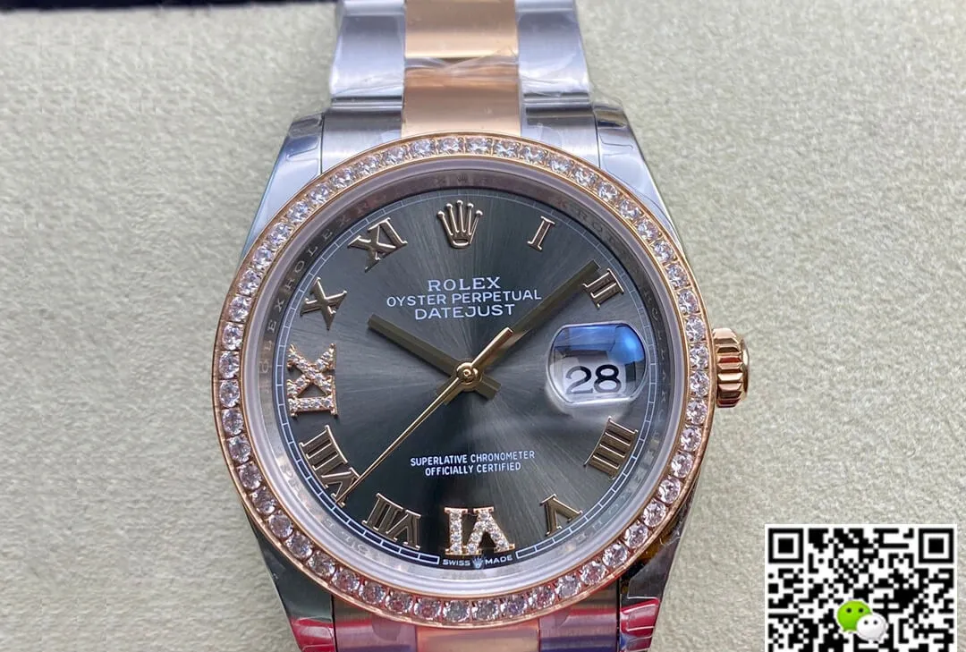 Rolex Datejust M126281RBR-0012 EW Factory 1:1 Best Edition Replica Watch Grey Dial