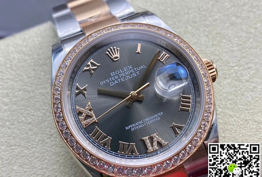Rolex Datejust M126281RBR-0012 EW Factory 1:1 Best Edition Replica Watch Grey Dial
