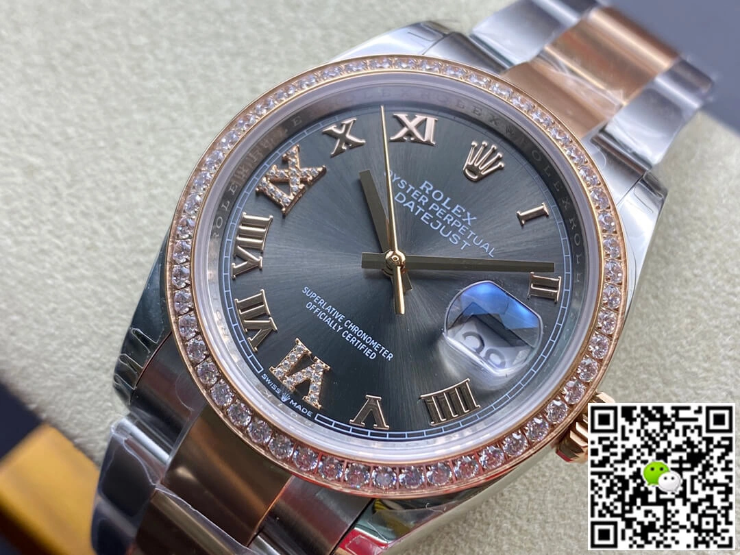 Rolex Datejust M126281RBR-0012 EW Factory 1:1 Best Edition Replica Watch Grey Dial
