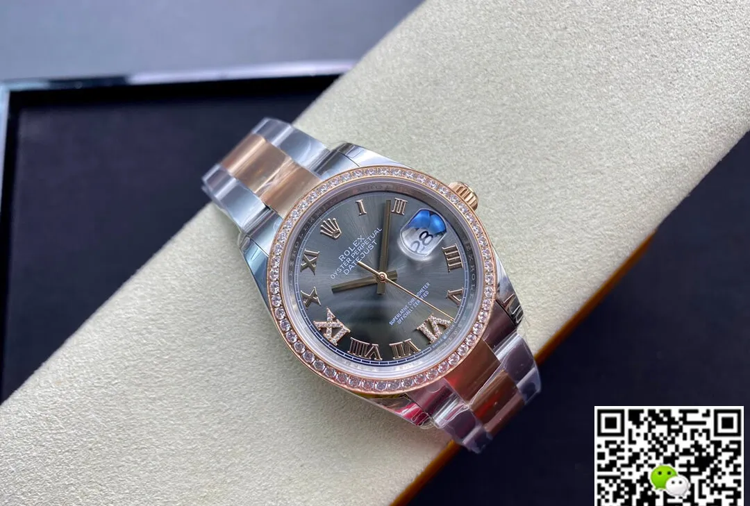 Rolex Datejust M126281RBR-0012 EW Factory 1:1 Best Edition Replica Watch Grey Dial