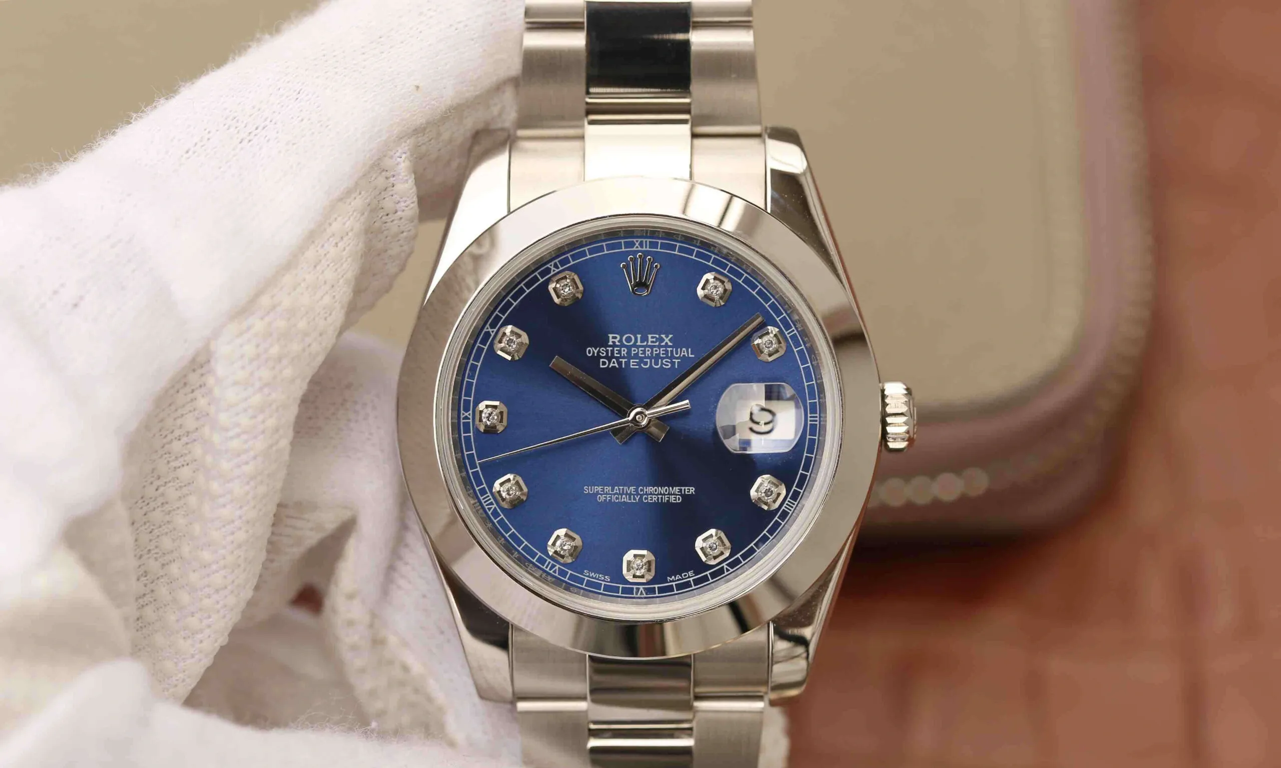 Rolex Datejust M126300 EW Factory 1:1 Best Edition Replica Watch Blue Diamond Dial