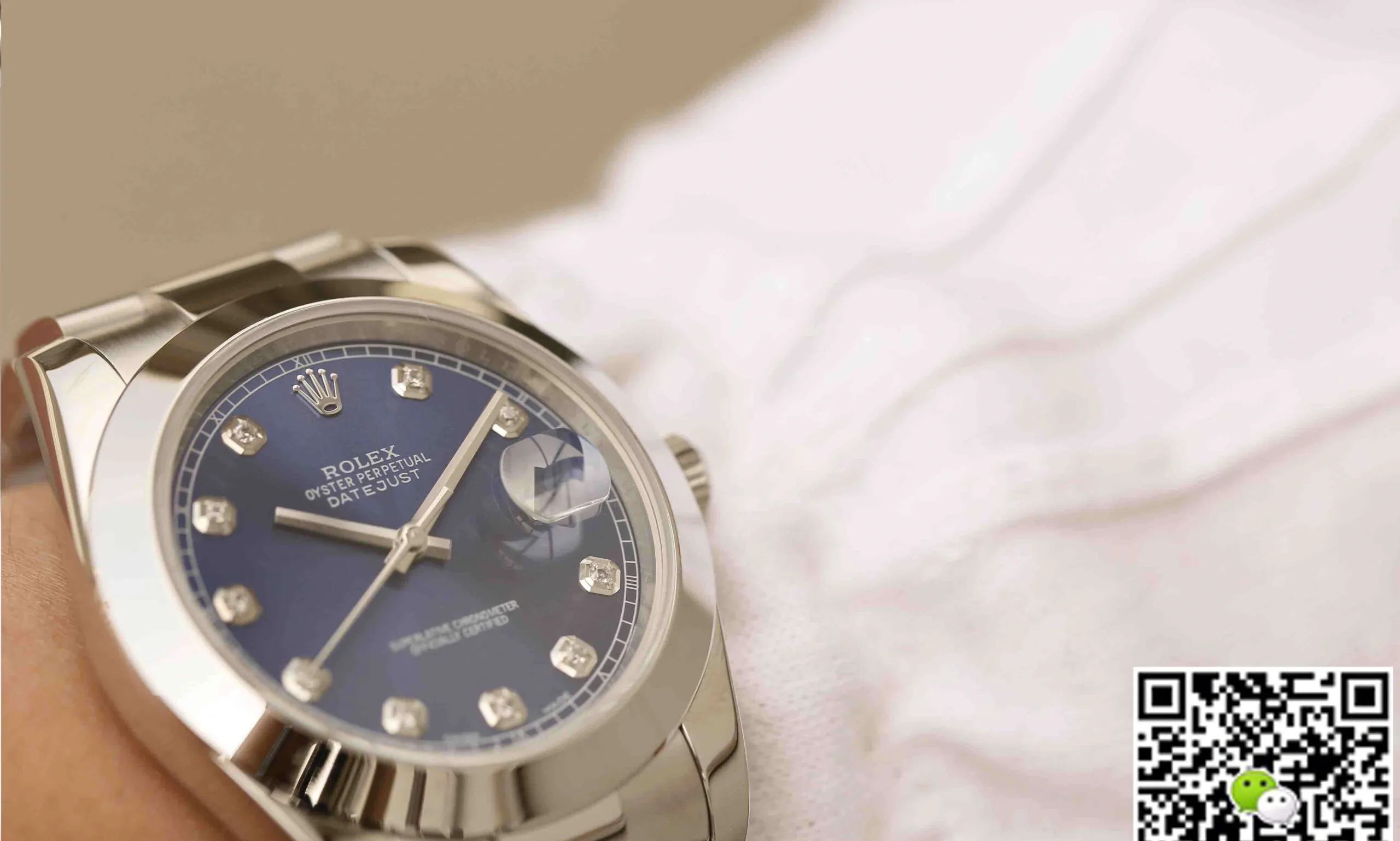 Rolex Datejust M126300 EW Factory 1:1 Best Edition Replica Watch Blue Diamond Dial