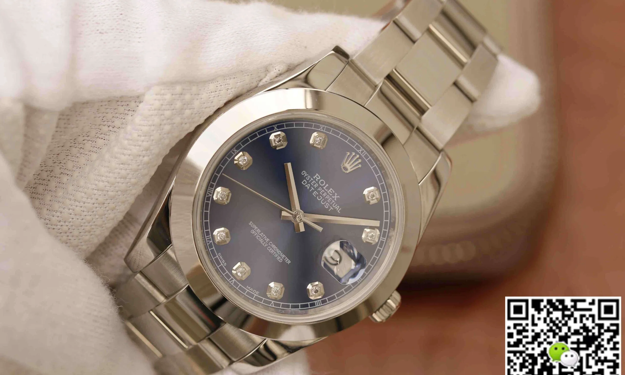 Rolex Datejust M126300 EW Factory 1:1 Best Edition Replica Watch Blue Diamond Dial