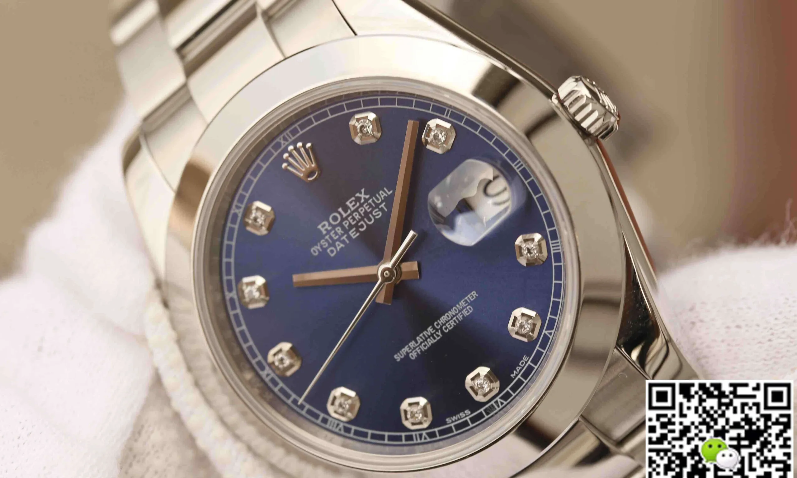 Rolex Datejust M126300 EW Factory 1:1 Best Edition Replica Watch Blue Diamond Dial