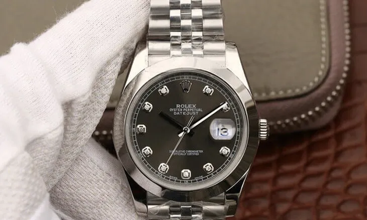 Rolex Datejust M126300 EW Factory 1:1 Best Edition Replica Watch Gray Diamond Dial